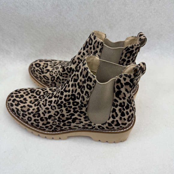 Coconuts by Matisse Preston Leopard Suede Ankle Boots Animal Print Comfy Chic - Picture 3 of 8